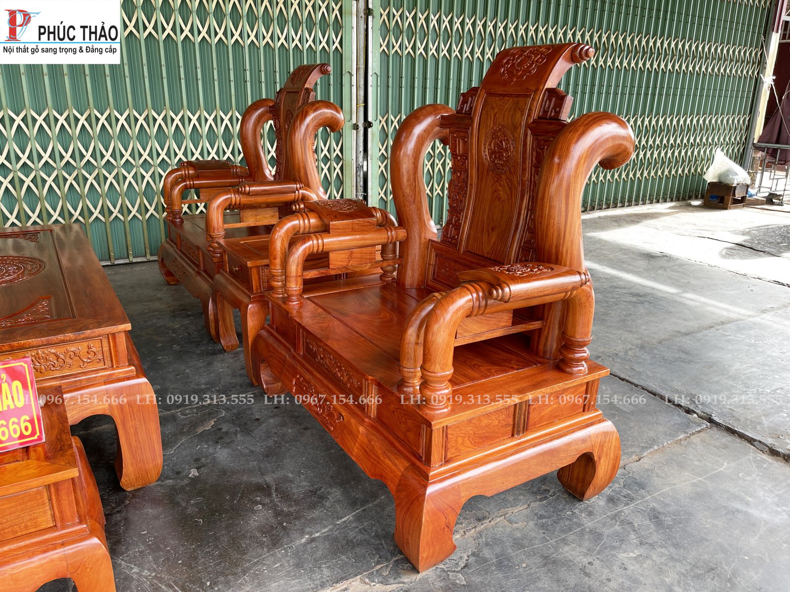 Phucthao.vn cơ sở bán bộ bàn ghế tần tay 12 cột liền